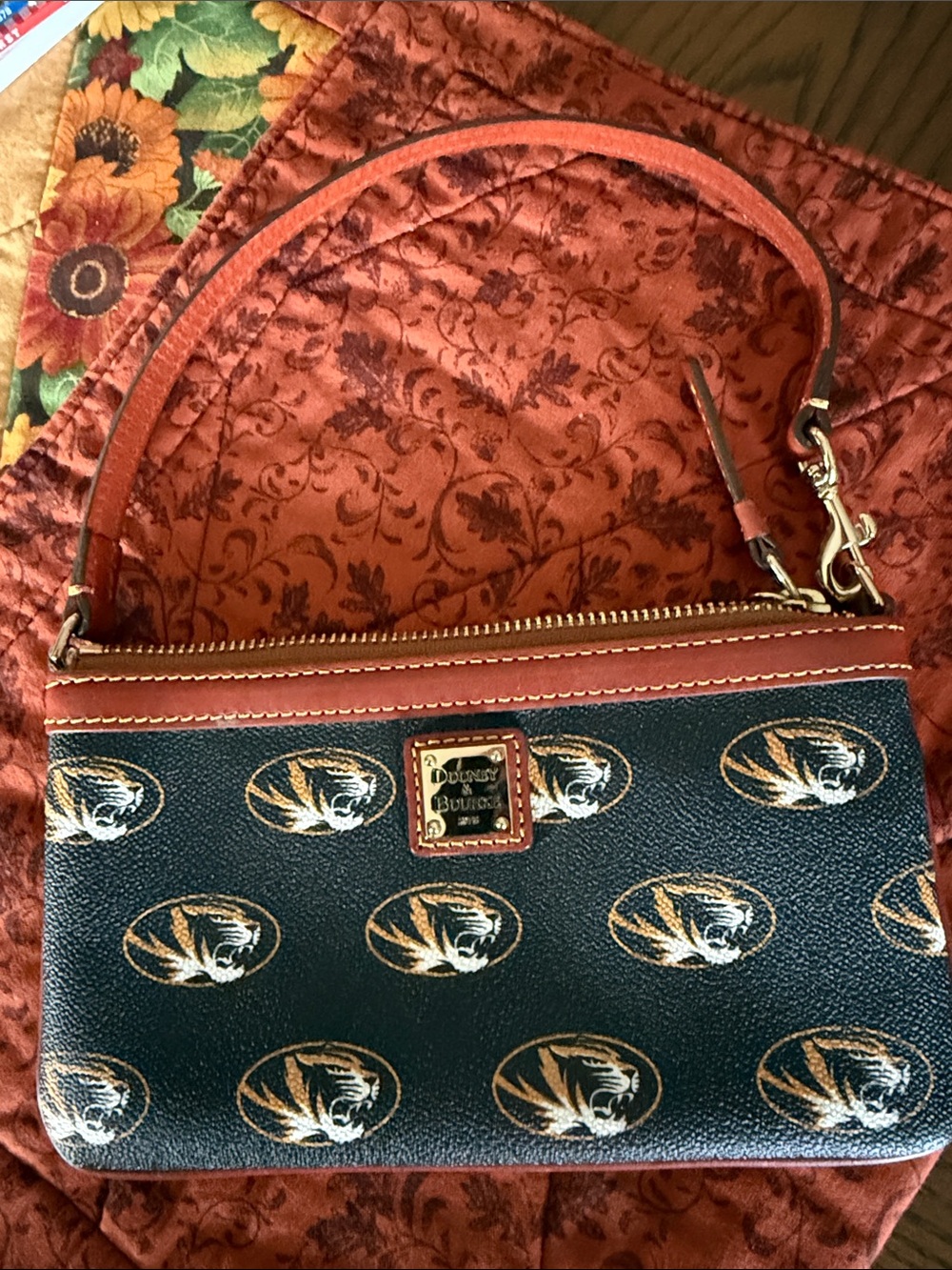 Dooney & Bourke Retired NCAA Missouri Mizzou Tigers Slim Wristlet.